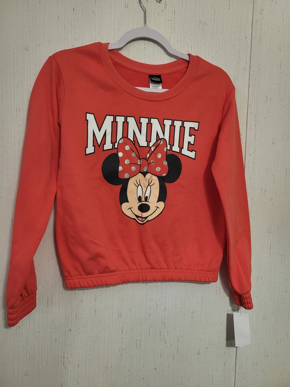 Girls Minne NWT Sweatshirt Red Size XL 14/16 Disney Long Sleeve